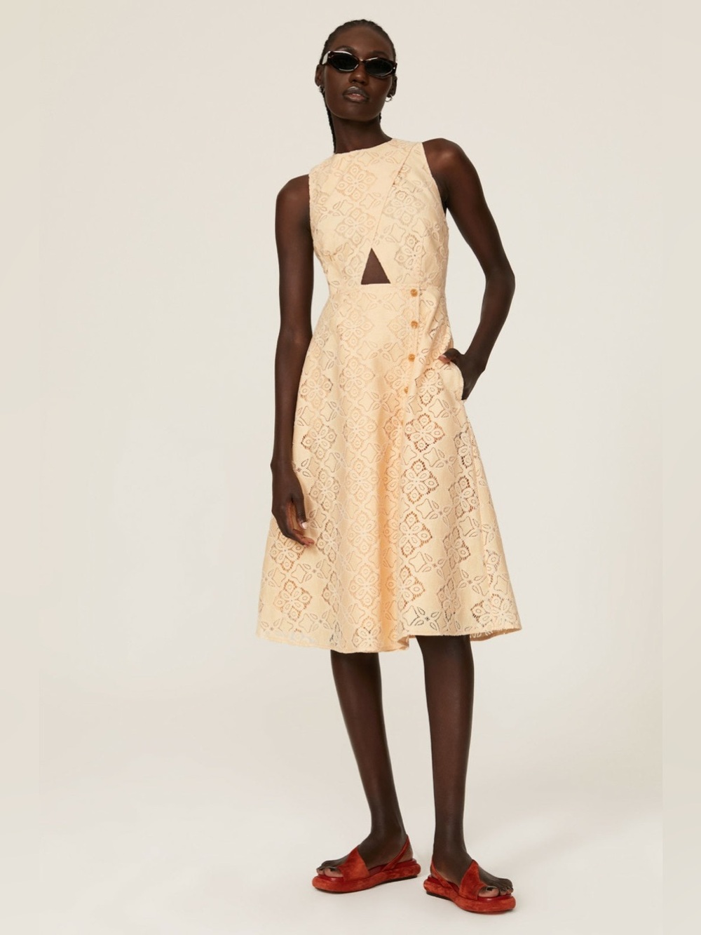 Pamela Love | Antique Lace Dress with pockets, Large
